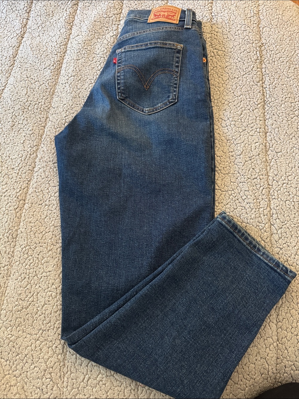 Levi's High Waisted Mom Jeans Blue Denim - W28 L29 (Size 6/M)